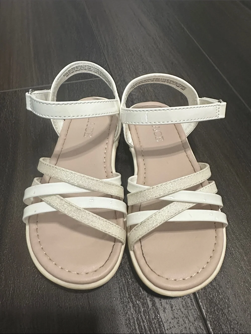 The Children’s Place White Strappy Sandal Girl Size 10